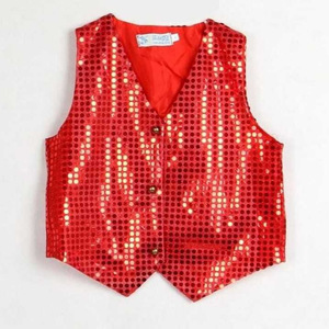 Chaleco con lentejuelas de Hip Hop para niños, disfraz de actuación de baile de Jazz, color dorado Unisex - Product Image 2