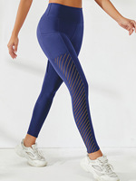 Leggings de sport pour femmes avec poches, taille haute, pantalon de yoga grande taille avec découpe en mesh