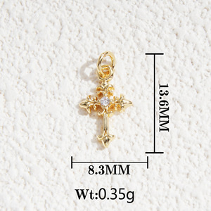 Ensemble de bijoux avec pendentif en cuivre de formes variées et zircone cubique pour la fabrication de colliers - Product Image 2