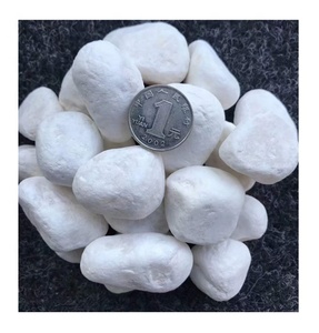Tuyết Trắng đá tự nhiên cảnh quan Pebble đánh bóng sông đá <span class=keywords><strong>Cobble</strong></span> cho sử dụng ngoài trời Round Shape với Glossy kết thúc - Product Image 1