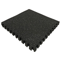 Dalles de sol en mousse EVA avec revêtement en caoutchouc anti-impact HORIZON Noir, épaisseur 12-20 mm, pour équipement de gym à domicile, garage