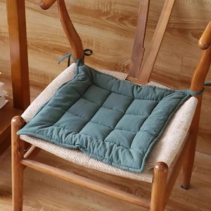 Juego de fundas de silla de color sólido, minimalista y moderno, verde, reutilizable, para muebles del hogar, forma cuadrada, funda de tela teñida lisa - Product Image 2