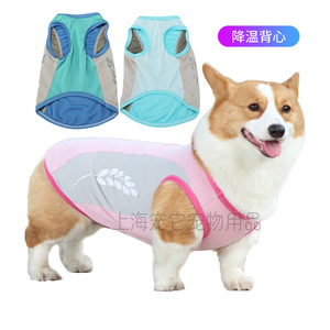 Chaleco Refrigerante para Mascotas, Color Azul Hielo, Ropa Transpirable de Verano para Corgis y Bulldogs Franceses - Product Image 2