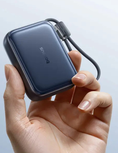 แบตสำรอง <span class=keywords><strong>Baseus</strong></span> PicoGo AC22 Ultra Mini พร้อมสาย USB-C ในตัว ความจุ 20000mAh 45W สีดำคอสมิก รุ่น E00294 มีสินค้าพร้อมส่ง - Product Image 1