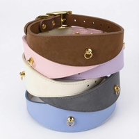 Collier pour chien en cuir personnalisé avec fleurs en strass, cœurs, étoiles, rivets cloutés, collier réglable, accessoires de luxe pour animaux de compagnie