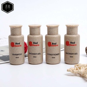 Botellas de Paja Biodegradables Red Doorz de 30 ml para Champú, Gel de Ducha y Acondicionador, Envases para Artículos de Aseo de Hotel - Product Image 2