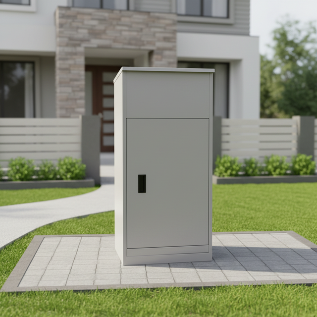 Factory Wholesale Custom Free Standing Outdoor Parcel Box Waterproof Stainless Steel Anti-Theft Parcel Locker for POST