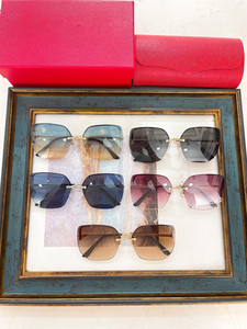 Gafas de Sol de Diseño de Lujo al por Mayor, con Marco Metálico sin Montura, Personalizables con Logotipo, para Hombre - Product Image 5