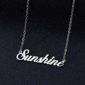 Drop Ship Personalized Name Pendant <b>Necklaces</b> Gold Plated Alloy Heart Key Crown Butterfly Charm Women's <b>Statement</b> Jewelry Gift - Product Image 5