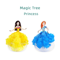 Série de Noël en forme de dessin animé Princesse Père Noël Arbre en papier magique à faire pousser soi-même non toxique avec télécommande
