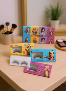 Ciglia Finte in Visone Fatte a Mano con Fascia in Cotone Nero, Confezione da 144 Paia - Product Image 2