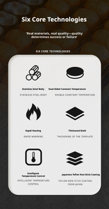 Macchina per Coni Gelato |   Macchina Professionale Digitale per Waffle e Ciotole, <span class=keywords><strong>Attrezzatura</strong></span> Commerciale per Gelaterie, Antiaderente - Product Image 3