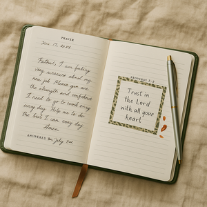 Diario de Oración Verde, Cuaderno Devocional Cristiano con Cruz Grabada en Relieve, Imitación Piel, con Marcapáginas de Cinta para el Estudio Diario de la Biblia - Product Image 6