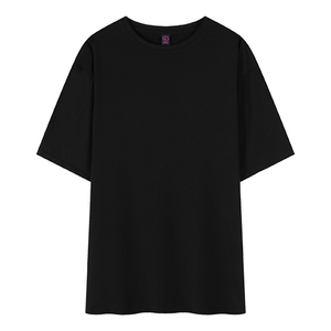Haute qualité 95% coton 5% Spandex <span class=keywords><strong>taille</strong></span> libre A4 respirant et ample <span class=keywords><strong>blanc</strong></span> à manches courtes col rond surdimensionné T-<span class=keywords><strong>shirt</strong></span> pour les femmes - Product Image 3