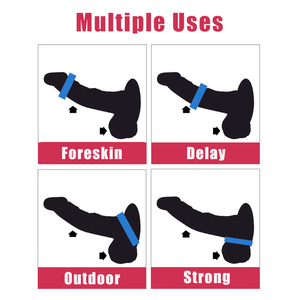 MELO <b>Silicone</b> <b>Waterproof</b> Cock Rings Delay Ejaculation Flexible Elastic Penis Ring with 12-Month Warranty for Men Sex Toys - Product Image 6
