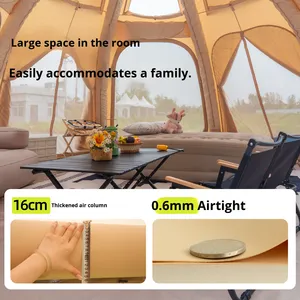 Professional 4-5 Person Double Layer Dome <b>Tent</b> With UV Protection Four-Season Outdoor Camping <b>Tent</b> Waterproof Polyester Fabric - Product Image 3