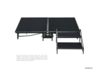 Escenario Plegable Móvil de Aleación de Aluminio y Hierro con Ruedas, Diseño Modular Portátil, Gran Capacidad de Carga, Duradero para Interiores/Exteriores