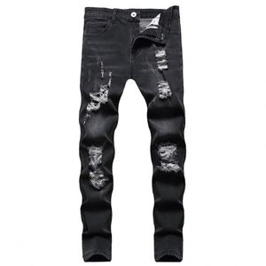 Pantalones Vaqueros de Mezclilla para Hombre, Estilo Vintage, Lavado a la Piedra, de Alta Calidad, Transpirables, Impermeables, con Cinturón de Botones de Diamante, para la Temporada de Primavera - Product Image 1