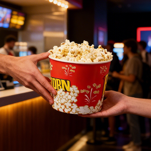 Seau en papier pour emballage alimentaire rapide, personnalisé, imperméable, recyclable, à bas prix, pour poulet frit, pop-corn et autres snacks - Product Image 2