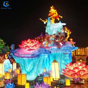 FL29 Outdoor Waterproof Mid Autumn Silk Chinese Lanterns Festival