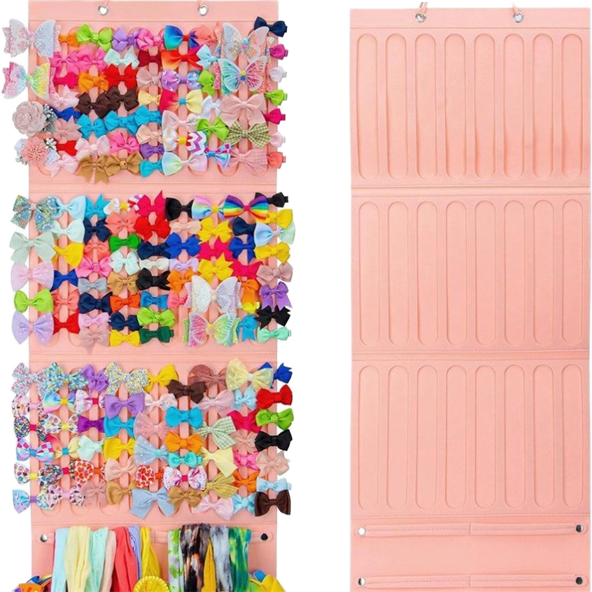 Promotional Wholesale Hot-selling Large Capacity Fiber Kids Girls Hair Clips Storage Hanger