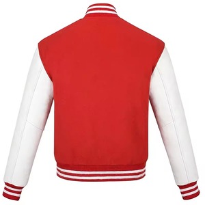 <b>Men's</b> Red Varsity <b>Jacket</b> Solid Color New Top Trending Varsity <b>Jacket</b> For <b>Men</b> Factory Made In Pakistan Varsity <b>Jacket</b> - Product Image 1