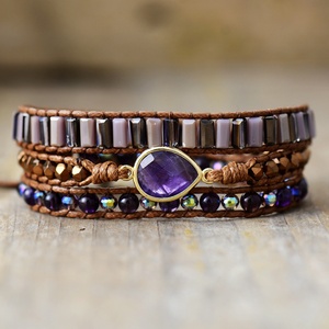 Bracelet Unisexe Arbre de Vie Perlé Extensible en Pierre Énergétique Hématite - Idée Cadeau Tendance - Product Image 1
