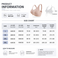 Sujetador tipo camiseta sin costuras SHANGBINI Plus Size color nude, sin aros, con cobertura total y tirantes anchos para busto completo, cómodo, venta al por mayor OEM