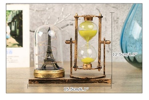 หุ่นหอคอยแอนฟิลด์ทำด้วยมือรูปปั้นนาฬิกาทรายหรูหรารูปปั้นไฟ LED ตกแต่งบ้านสำนักงานแบบย้อนยุคสไตล์ยุโรป - Product Image 5