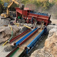Trommel de Oro para Mineral de Arcilla Aluvial 50-80 TPH, Equipo de Lavado de Oro de Placer con Criba de Doble Cubierta para Sitio Minero