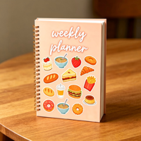 Cuaderno Personalizado con Estampado de Dibujos Animados, A5/A6, Encuadernación en Espiral, Diario con Diseño Semanal Personalizado, Fabricante de Cuadernos