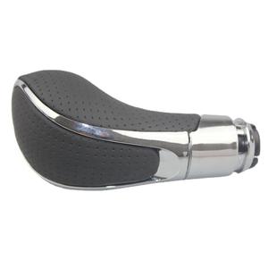Poignée de levier de vitesse en cuir noir perforé ergonomique compatible avec Opel Regal - Product Image 2