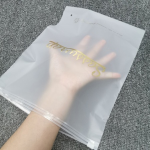Saco Plástico Personalizado de Alta Qualidade com Fecho Zipper Fosco para Roupas Embalagem Plástica Saco de Roupas com Zipper - Product Image 3