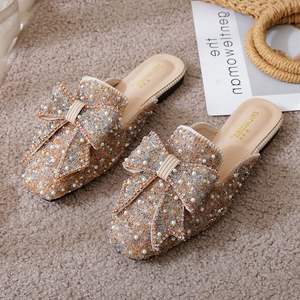 Sandali Donna Femme Loafer Bow Upper Slides Mules Style Sandalias planas para mujer para damas 2024 - Product Image 4