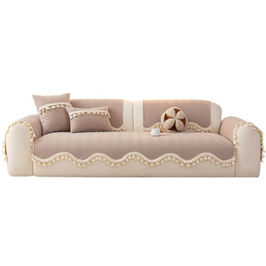 Chenille Sofa Cover Solid Color Tassel <b>Trim</b> Autumn Mat General Sofa Use Spring 2026 Style - Product Image 5
