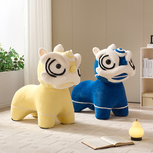 Sedia Moderna per Soggiorno a Forma di Leone, Seduta Creativa a Forma di Animale Cartoonesco, Sgabello Cambio Scarpe per Bambini - Product Image 4