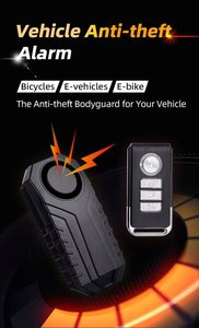 <b>Wireless</b> Bike Lock Anti Theft Siren 4 Modes Waterproof <b>PC</b> Material Easy Installation Bicycle Security for City Bike Road Bike - Product Image 3