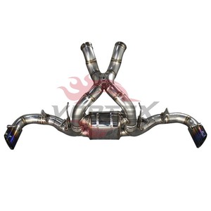 Échappement Catback haute performance Vortex, tubes de descente en acier inoxydable poli miroir de 1,5 mm pour McLaren 570S 2015+ - Product Image 6