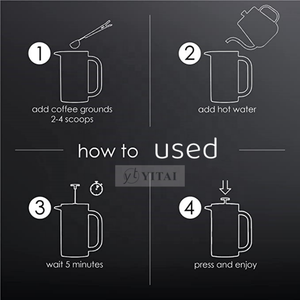 <span class=keywords><strong>Cafetière</strong></span> YITAI <span class=keywords><strong>à</strong></span> double paroi isolée sous vide en acier inoxydable noir mat <span class=keywords><strong>à</strong></span> presse française - Product Image 5