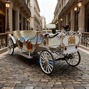 Charrette royale victorienne vintage personnalisée, électrique et à chevaux, de luxe, pour parcs et attractions - Product Image 5