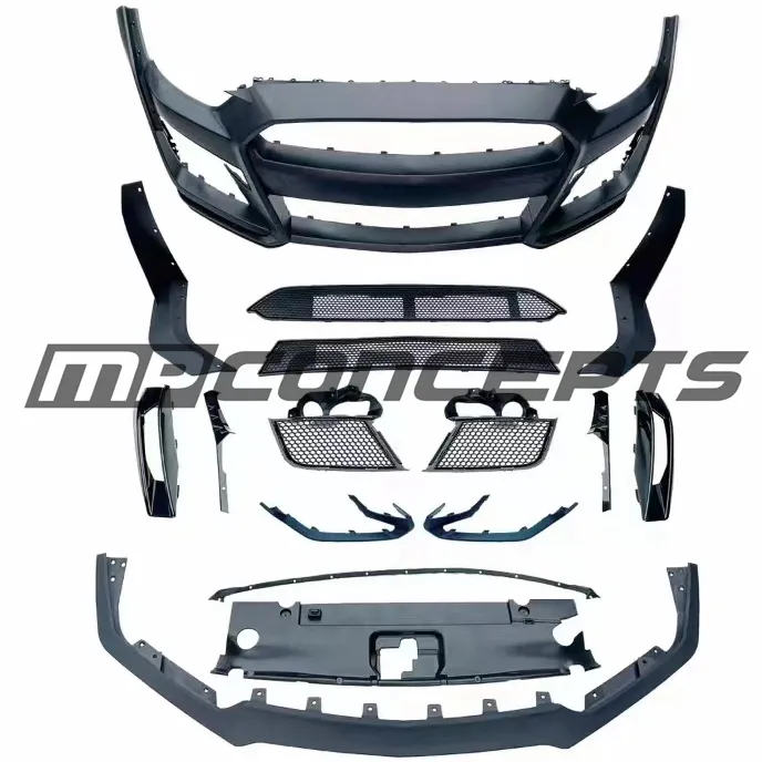 MP CONCEPTS 1:1 GT500 kit bodi lebar, bemper depan aluminium fender kap aluminium untuk 2015-2023 Mustang undang agen