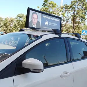 Yaham 택시 최고 광고 표지판 하이 퀄리티 자동차 광고 놀이 장비 택시 지붕 주도 디스플레이 차량 광고