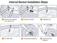 Système de surveillance de la pression des pneus numérique universel intégré avec capteur TPMS, antivol, autonomie de 5 ans, équilibrage dynamique des quatre roues