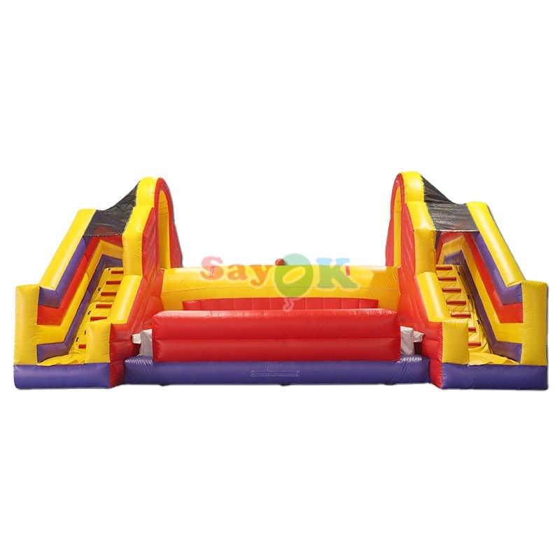 Jeu Gonflable Gladiateur Avec 2 Bâtons Et 2 Tapis – PVC Solide, Combat Amusant, Sécurité Renforcée – Pour Adultes Et Enfants