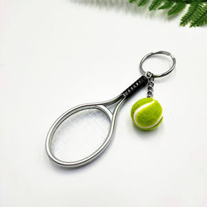 <span class=keywords><strong>Mini</strong></span> raqueta de tenis de simulación de moda y creativa, llavero colgante, llavero deportivo de Venta caliente - Product Image 2