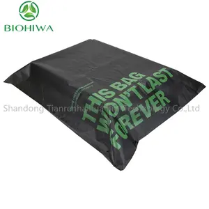 Sacchetti di plastica biodegradabili Eco Friendly sacchetti di plastica personalizzati con Logo spesso corriere borsa 100% per posta compostabile