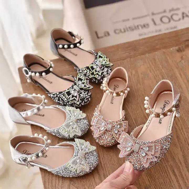 Wholesale High Quality Summer Fashion Children's Sandals 2024 Princess Girl Dance Shoes Casual High Heel Comfortable