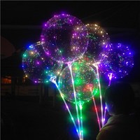 Ballons Bobo en forme de boule pour décoration de mariage, dispositif lumineux, réutilisable, avec bande Led
