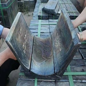 Tùy chỉnh siêu mỏng hình chữ nhật Bazan đúc đá slab tự nhiên kết thúc khối gạch đánh bóng bên ngoài cho ứng dụng ngoài trời - Product Image 1