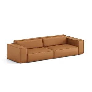 Luxury new design high end Italian Executive office sofa Nordic three seat sofa set furniture leather sofa for office